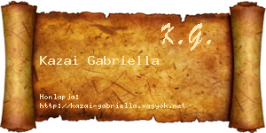 Kazai Gabriella névjegykártya